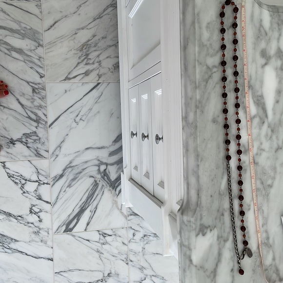 Made in Italy - long amber colored statement necklace! - Picture 8 of 8